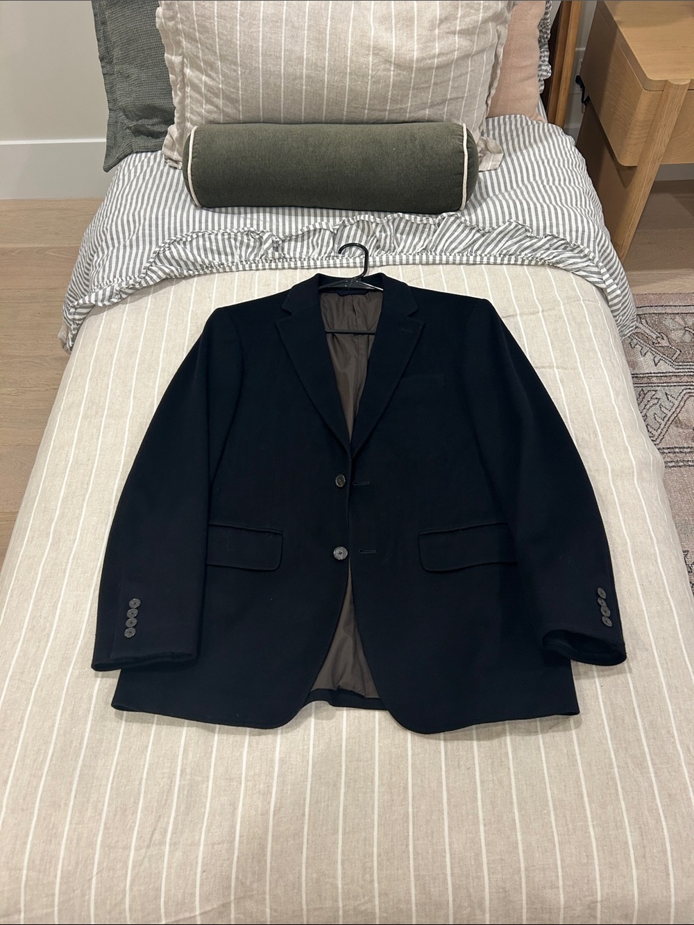 Faconnable Men's Black Two-Button Sport Coat Blazer